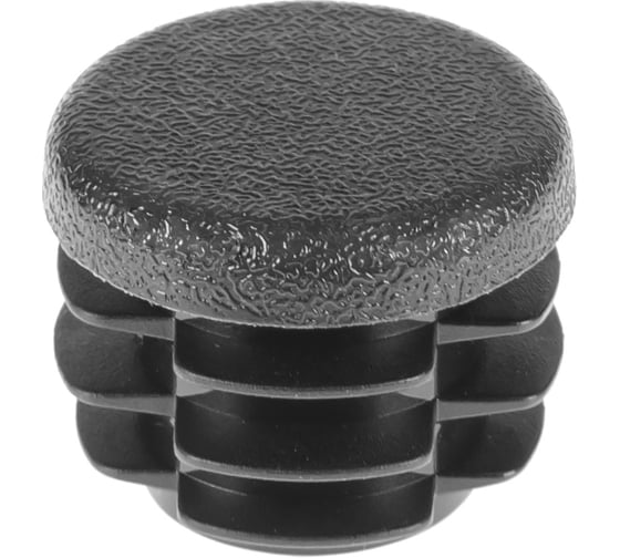 Заглушка пластиковая Миниворкс круглая Ø40, практичная, стенка 0.8-3.5 мм, цвет серый – (20 шт.) 40ПСС 1