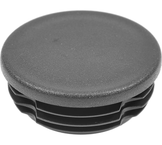 Заглушка пластиковая Миниворкс круглая Ø60 мм, с плоской шляпкой, серия ILT, стенка 3.0-4.5 мм, цвет черный –  (10 шт.) ILT60+3 1
