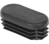 Заглушка пластиковая Миниворкс овальная 20х40, декоративная, стенка 0.5-2.5 мм, цвет серый –  (40 шт.) 20-40ОВСС