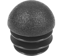 Заглушка пластиковая Миниворкс круглая Ø18, сферическая, серия ILTT, стенка 1.0-2.0 мм, цвет черный –  (15 шт.) ILTT18