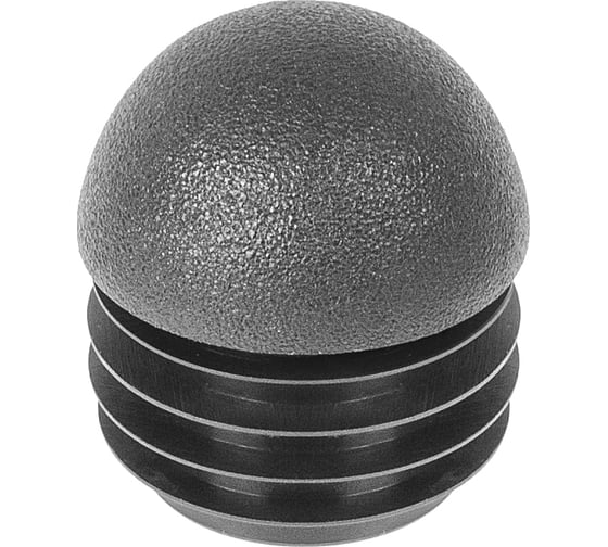 Заглушка пластиковая Миниворкс круглая Ø32, сферическая, серия ILTT, стенка 1.0-2.5 мм, цвет черный –  (10 шт.) ILTT32 1
