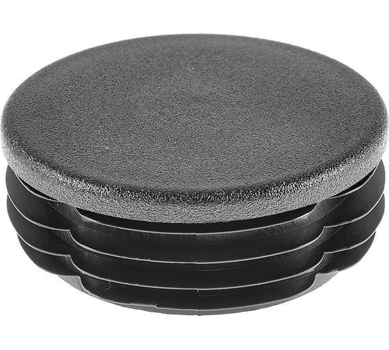 Заглушка пластиковая Миниворкс круглая Ø70 мм, с плоской шляпкой, серия ILT, стенка 2.0-4.5 мм, цвет черный –  (2 шт.) ILT70+2 1