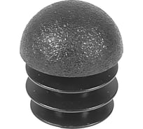 Заглушка пластиковая Миниворкс круглая Ø16, сферическая, серия ILTT, стенка 1.0-2.0 мм, цвет черный –  (15 шт.) ILTT16