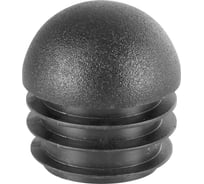 Заглушка пластиковая Миниворкс круглая Ø35, сферическая, серия ILTT, стенка 1.0-2.0 мм, цвет черный –  (10 шт.) ILTT35
