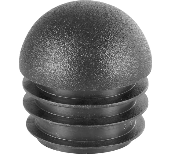 Заглушка пластиковая Миниворкс круглая Ø35, сферическая, серия ILTT, стенка 1.0-2.0 мм, цвет черный –  (10 шт.) ILTT35 1
