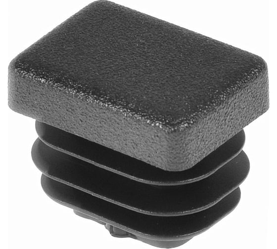 Заглушка пластиковая Миниворкс прямоугольная 15х20, практичная, серия ILR, стенка 0.8-2.5 мм, цвет черный – (20 шт.) ILR20x15 1