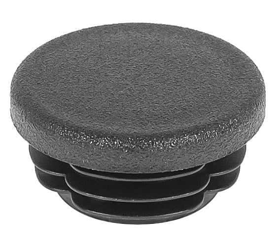 Заглушка пластиковая Миниворкс круглая Ø35 мм, с плоской шляпкой, серия ILT, стенка 2.5-4.5 мм, цвет черный –  (15 шт.) ILT35+2,5 1