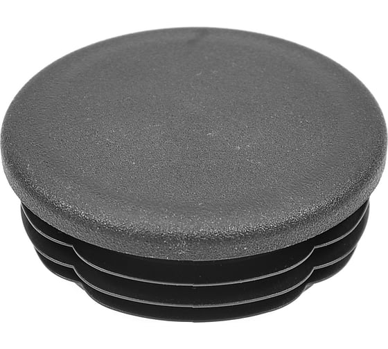 Заглушка пластиковая Миниворкс круглая Ø76 мм, с плоской шляпкой, серия ILT, стенка 3.6-6.0 мм, цвет черный –  (3 шт.) ILT76+3,5 1