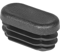 Заглушка пластиковая Миниворкс овальная 15х30, декоративная, стенка 0.8-2.0 мм, цвет черный –  (50 шт.) 15-30ОВЧС