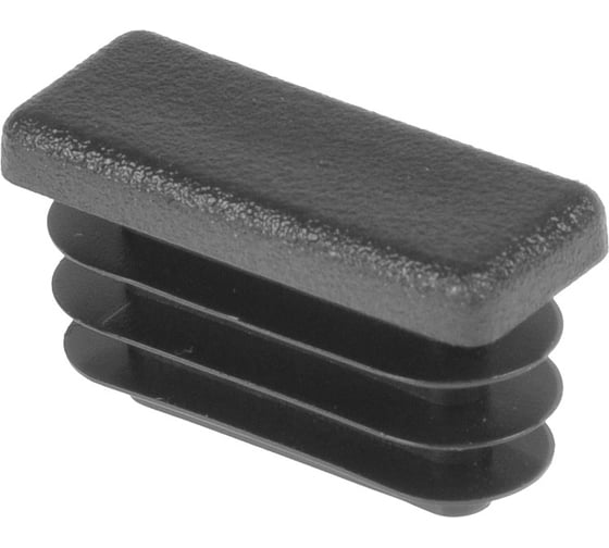 Заглушка пластиковая Миниворкс прямоугольная 10х30, практичная, серия ILR, стенка 0.8-2.0 мм, цвет черный – (15 шт.) ILR30x10 1