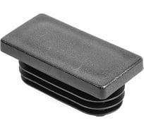 Заглушка пластиковая Миниворкс прямоугольная 25х50, практичная, серия ILR, стенка 3.0-4.5 мм, цвет черный –  (10 шт.) ILR50x25+3