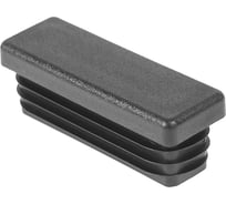 Заглушка пластиковая Миниворкс прямоугольная 15х45, практичная, серия ILR, стенка 1.5-2.0 мм, цвет черный –  (10 шт.) ILR45x15