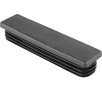 Заглушка пластиковая Миниворкс прямоугольная 25х100, практичная, серия ILR, стенка 1.5-3.0 мм, цвет черный –  (3 шт.) ILR100x25