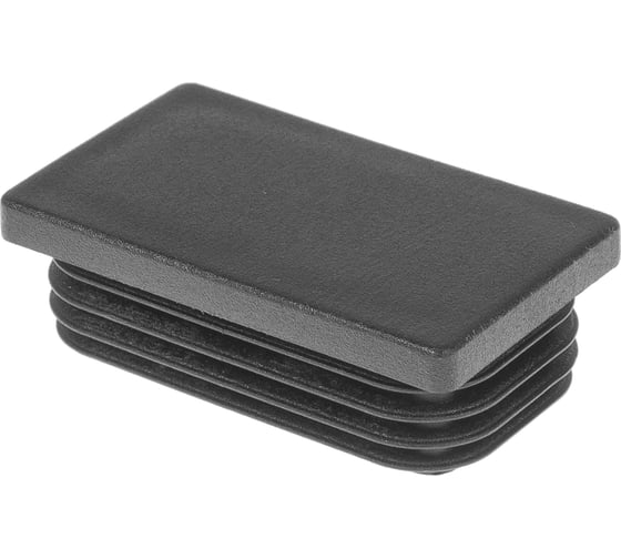 Заглушка пластиковая Миниворкс прямоугольная 35х65, практичная, серия ILR, стенка 1.0-3.0 мм, цвет черный –  (5 шт.) ILR65x35 1