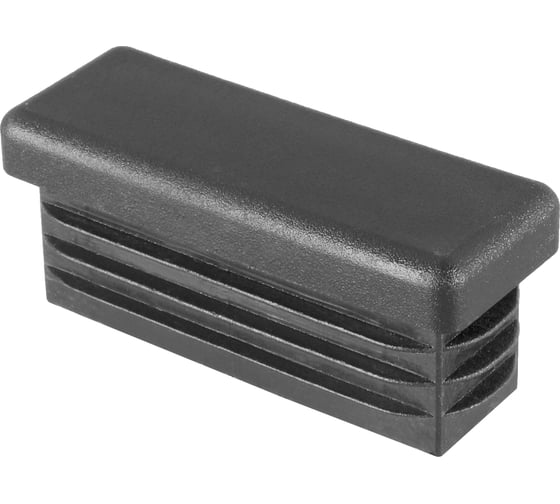 Заглушка пластиковая Миниворкс прямоугольная 15х40, практичная, серия ILR, стенка 1.0-2.0 мм, цвет черный –  (10 шт.) ILR40x15 1