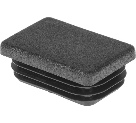 Заглушка пластиковая Миниворкс прямоугольная 30х45, практичная, Модель ILR, стенка 1.0-2.5 мм, цвет черный –  (10 шт.) ILR45x30 1