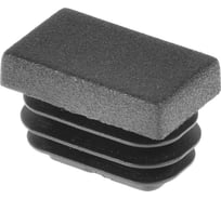 Заглушка пластиковая Миниворкс прямоугольная 15х25, практичная, серия ILR, стенка 0.8-2.5 мм, цвет черный –  (20 шт.) ILR25x15