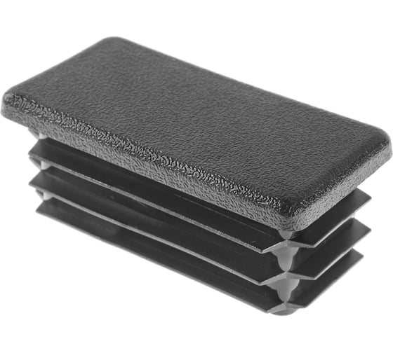 Заглушка пластиковая Миниворкс прямоугольная 30х60 мм, с плоской шляпкой, стенка 0.8-2.5 мм, цвет серый –  (15 шт.) 30-60ПСС 1