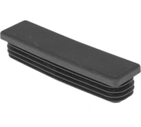 Заглушка пластиковая Миниворкс прямоугольная 20х90, практичная, серия ILR, стенка 1.0-2.5 мм, цвет черный –  (3 шт.) ILR90x20