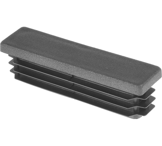 Заглушка пластиковая Миниворкс прямоугольная 20х80, практичная, серия ILR, стенка 1.0-4.0 мм, цвет серый – (3 шт.) ILR80x20-GRIGIO 1