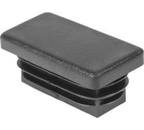 Заглушка пластиковая Миниворкс прямоугольная 20х40, практичная, серия ILR, стенка 3.0-3.5 мм, цвет черный –  (10 шт.) ILR40x20+3