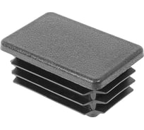 Заглушка пластиковая Миниворкс прямоугольная 40х60 мм, с плоской шляпкой, цвет черный –  (15 шт.) 40-60ПЧС