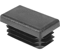 Заглушка пластиковая Миниворкс прямоугольная 20х35, практичная, серия ILR, стенка 0.8-3.0 мм, цвет черный –  (15 шт.) ILR35x20