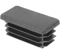 Заглушка пластиковая Миниворкс прямоугольная 25х50, практичная, стенка 0.5-3.0 мм, цвет коричневый –  (15 шт.) 25-50ПКЧС