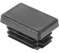 Заглушка пластиковая Миниворкс прямоугольная 20х30, практичная, цвет черный – (30 шт.) 20-30ПЧС