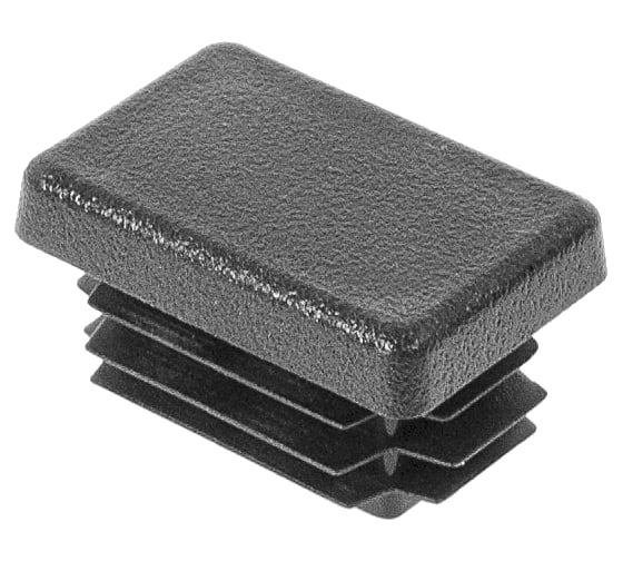 Заглушка пластиковая Миниворкс прямоугольная 20х30, практичная, цвет черный –  (30 шт.) 20-30ПЧС 1