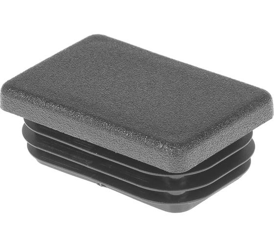 Заглушка пластиковая Миниворкс прямоугольная 35х45, практичная, серия ILR, стенка 1.0-3.0 мм, цвет черный –  (10 шт.) ILR45x35 1