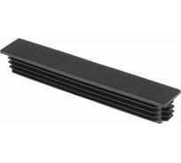 Заглушка пластиковая Миниворкс прямоугольная 20х120, практичная, серия ILR, стенка 1.5-3.5 мм, цвет черный –  (3 шт.) ILR120x20