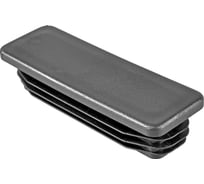 Заглушка пластиковая Миниворкс прямоугольная 40х120, практичная, Модель ILR, стенка 3.0-5.0 мм, цвет черный –  (2 шт.) ILR120x40