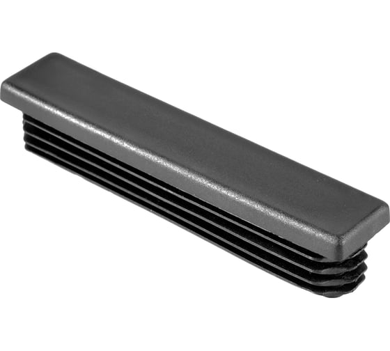 Заглушка пластиковая Миниворкс прямоугольная 20х100, практичная, серия ILR, стенка 1.5-3.0 мм, цвет черный –  (3 шт.) ILR100x20 1