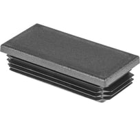 Заглушка пластиковая Миниворкс прямоугольная 40х80, практичная, серия ILR, стенка 0.5-3.5 мм, цвет черный –  (15 шт.) ILR80x40