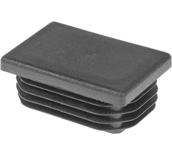 Заглушка пластиковая Миниворкс прямоугольная 35х50, практичная, серия ILR, стенка 1.0-3.5 мм, цвет черный –  (10 шт.) ILR50x35 1