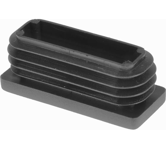 Заглушка пластиковая Миниворкс прямоугольная 20х50, практичная, серия ILR, стенка 0.8-3.0 мм, цвет черный –  (10 шт.) ILR50x20 1