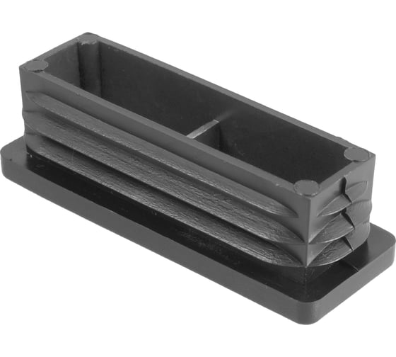 Заглушка пластиковая Миниворкс прямоугольная 25х70, практичная, Модель ILR, стенка 1.5-2.5 мм, цвет черный – (2 шт.) ILR70x25 1