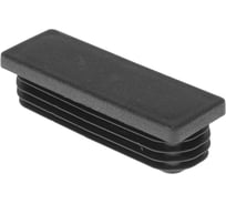 Заглушка пластиковая Миниворкс прямоугольная 25х75, практичная, серия ILR, стенка 1.0-3.0 мм, цвет черный –  (5 шт.) ILR75x25