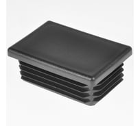 Заглушка пластиковая Миниворкс прямоугольная 50х75, практичная, серия ILR, стенка 2.0-4.0 мм, цвет черный –  (2 шт.) ILR75x50