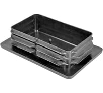 Заглушка пластиковая Миниворкс прямоугольная 80х120, практичная, серия ILR, стенка 5.0-8.0 мм, цвет черный –  (1 шт.) ILR120x80+5