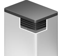 Заглушка пластиковая Миниворкс прямоугольная 60х80, практичная, серия ILR, стенка 1.5-3.5 мм, цвет серый –  (10 шт.) ILR80x60-GRIGIO