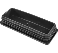 Заглушка пластиковая Миниворкс прямоугольная 60х150, практичная, серия ILR, стенка 2.0-4.0 мм, цвет черный –  (1 шт.) ILR150x60