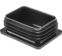 Заглушка пластиковая Миниворкс прямоугольная 60х80, практичная, серия ILR, стенка 1.5-3.5 мм, цвет черный –  (10 шт.) ILR80x60