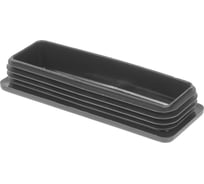 Заглушка пластиковая Миниворкс прямоугольная 60х160, практичная, серия ILR, стенка 2.5-5.0 мм, цвет черный –  (1 шт.) ILR160x60