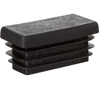 Заглушка для труб КРЕП-КОМП (прямоугольная; 30х60 мм; черная; 150 шт) 26-0355