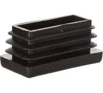 Заглушка для труб КРЕП-КОМП (прямоугольная; 20х60 мм; черная; 150 шт) 26-0318