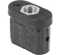 Заглушка пластиковая овальная Миниворкс IOFP 15х30, с металлической резьбой М8, стенка 1,5 мм, черный, 3 шт. IOFP30x15x1,5 M8