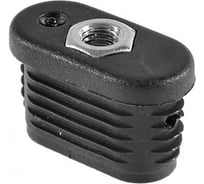 Заглушка пластиковая овальная Миниворкс IOFP 20х40, с металлической резьбой М8, черный, 2 шт. IOFP40x20x1,5-2 M8