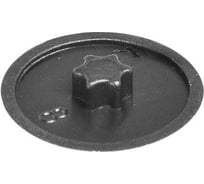 Заглушка пластиковая под конфирмат со шлицем Миниворкс Torx 15, черный, 10 шт. TCVT-2-15N